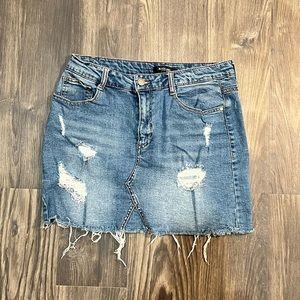 Black Label Size L Jean Mini Skirt
